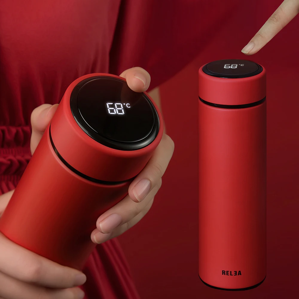 500ML Smart Vacuum Bottle Thermos Water Bottle LED Digital Temperature