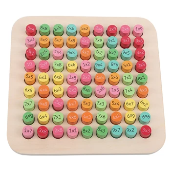 

Educational Wooden Toys Multiplication Table Kids Math Toy Arithmetic Early Learning Teaching Aids For Kids 5-8 Years