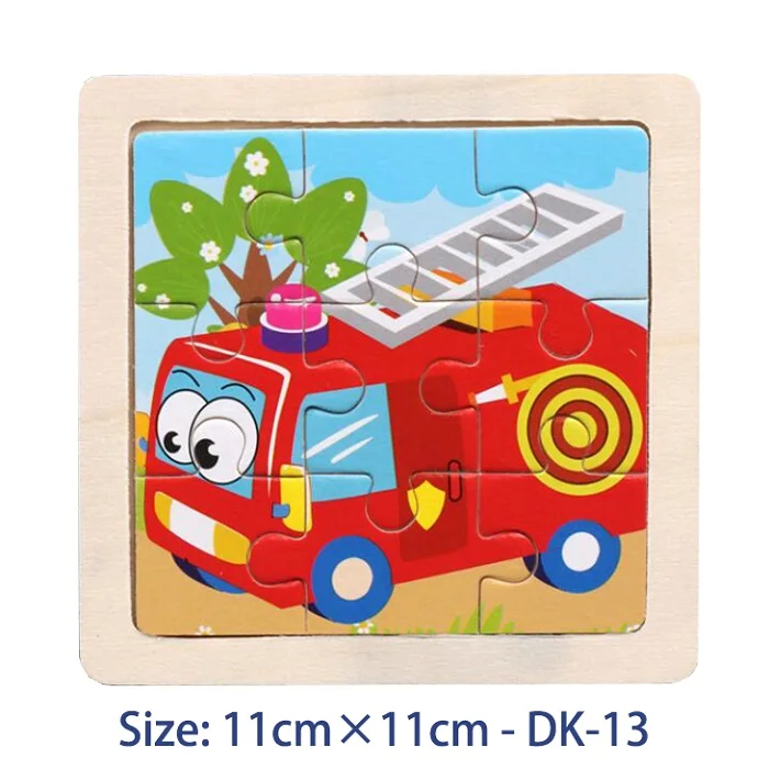 New Sale 38 Style Cartoon Wooden Puzzle Children Animal/ Vehicle Jigsaw Toy 3-6 Year Baby Early Educational Toys for Kids Game 23