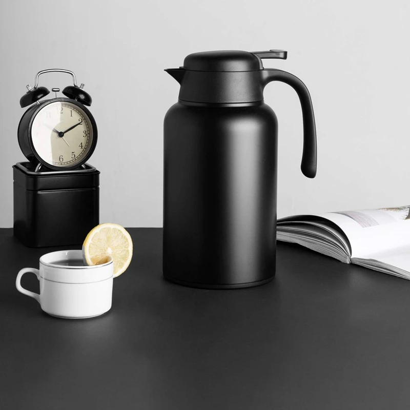 Термальный кофе графин из нержавеющей стали-сверхмощный, 24ч лабораторное тестирование удержания тепла, 2 литра 68 унций изолированный кофе термос, вода