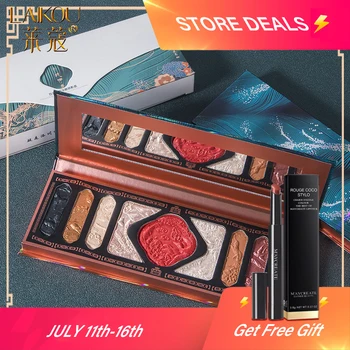 

LAIKOUChinese Ancient Style Luxurious NudeGlitter Eyeshadow Matte Shimmer Palette Long Lasting MineralPowder Cosmetics EyeShadow
