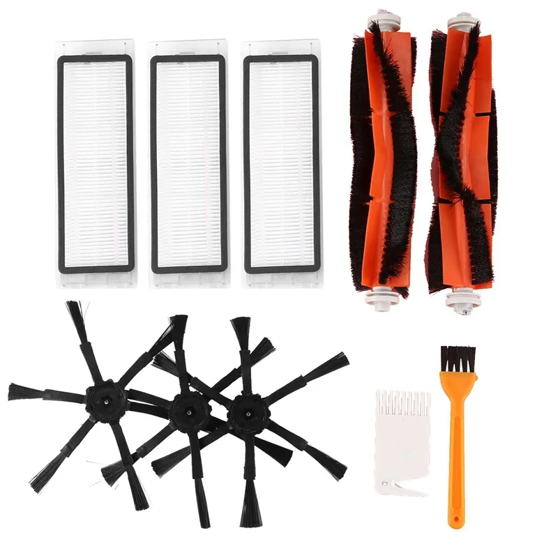 10PCS for Xiaomi Vacuum Cleaner Accessory Replacement (Included 6-Arm Black Side Brush)for XIAOMI Mi Robot Roborock Xiaowa Vacuu | Бытовая