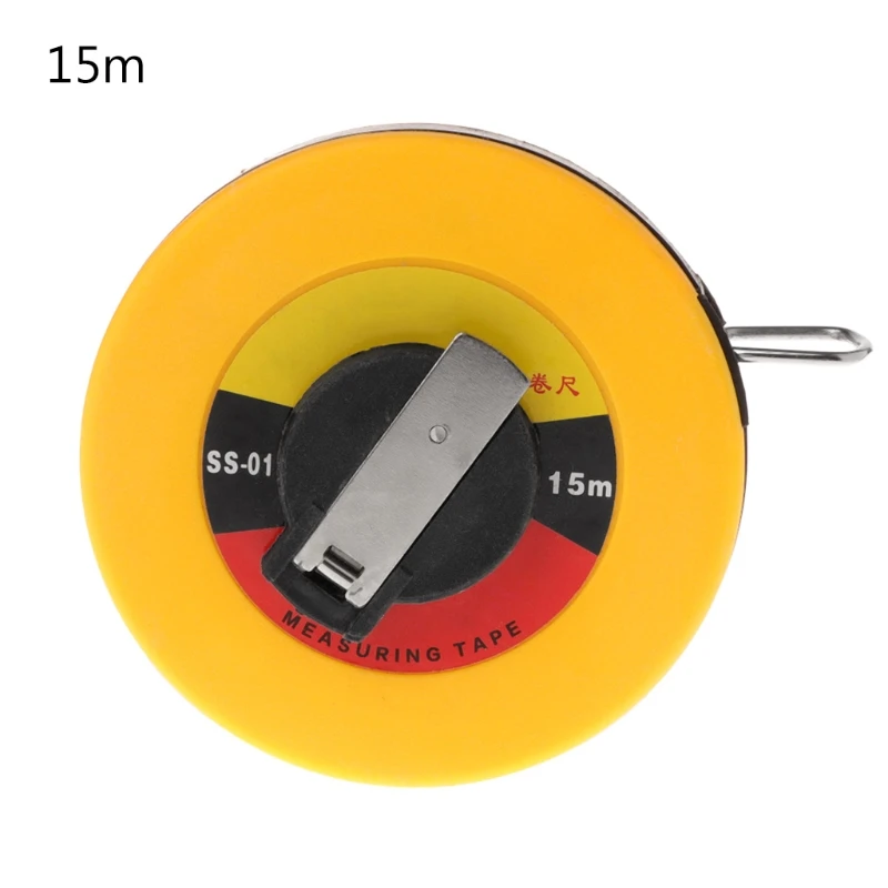 Fiber Measuring Tape 10/15/20/30m Hand-held Disc Flexible Ruler Wind Up Measure