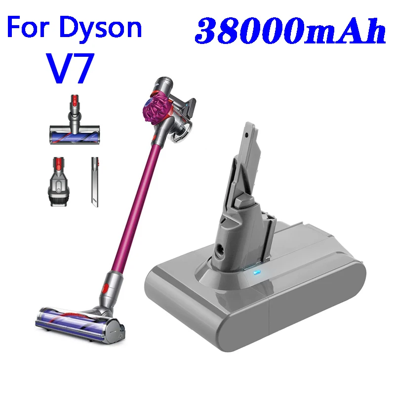 New Dyson V7 battery 21.6V 38000mAh Li-lon Rechargeable Battery For Animal Pro Vacuum Cleaner Replacement | Электроника
