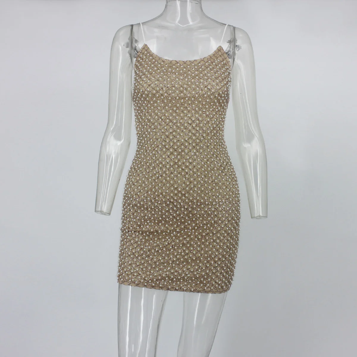 NATTEMAID Summer Glitter Beading Plaid Shiny Sexy Dress Slash Neck Elegant Mini Bodycon Dress Autumn Night Club Party Dress