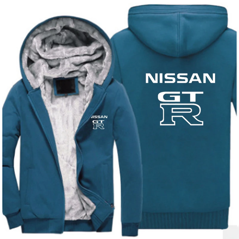 Новинка, модные повседневные толстовки с капюшоном Nissan Car, фирменный логотип gtr, пальто с принтом, на молнии, мужские зимние утепленные толстовки, теплые куртки Harajuku