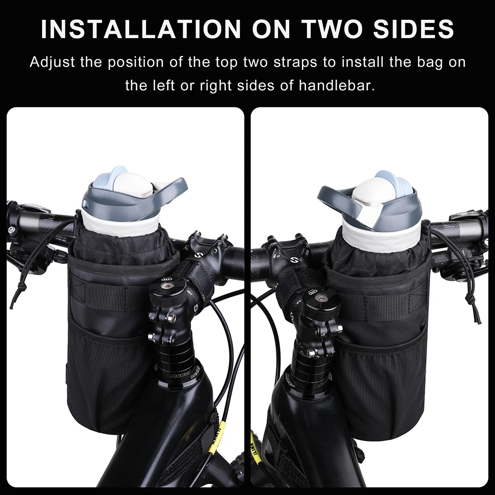 Rhinowalk Bike Bag Bicycle Bottle Holder Cycling Water Bottle Carrier Pouch MTB Bike Insulated Kettle Handlebar Bag Accessories