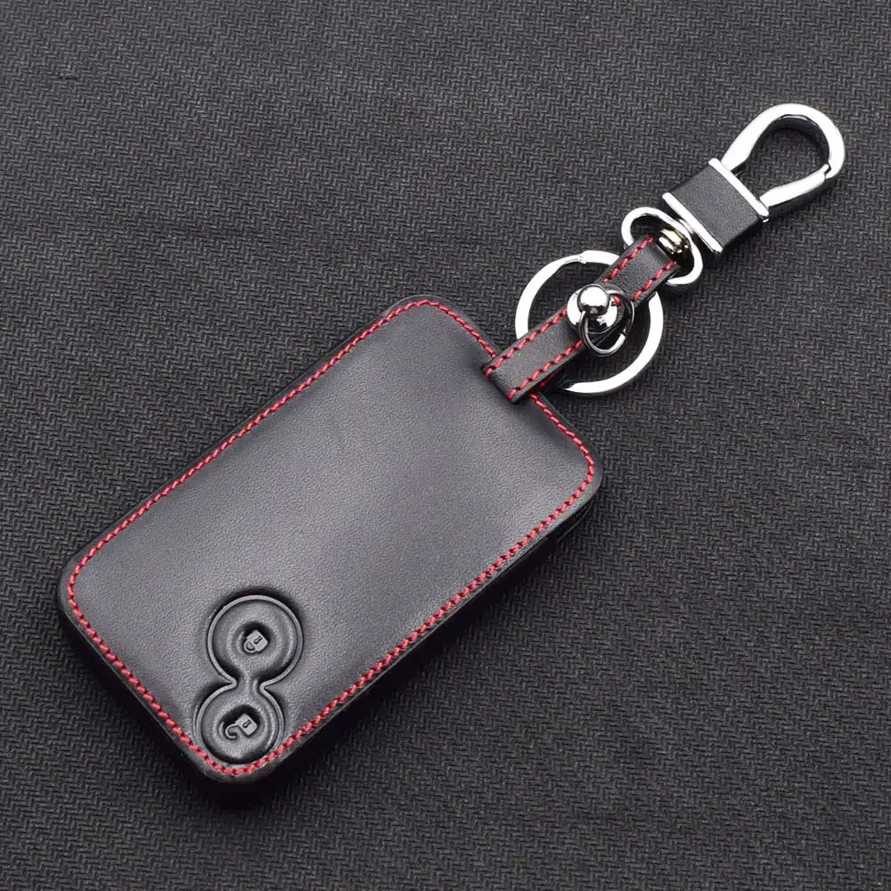 Кожаный чехол для ключа автомобиля Renault Laguna Espace 2 кнопки Smart Keyless Remote Fob Защитная