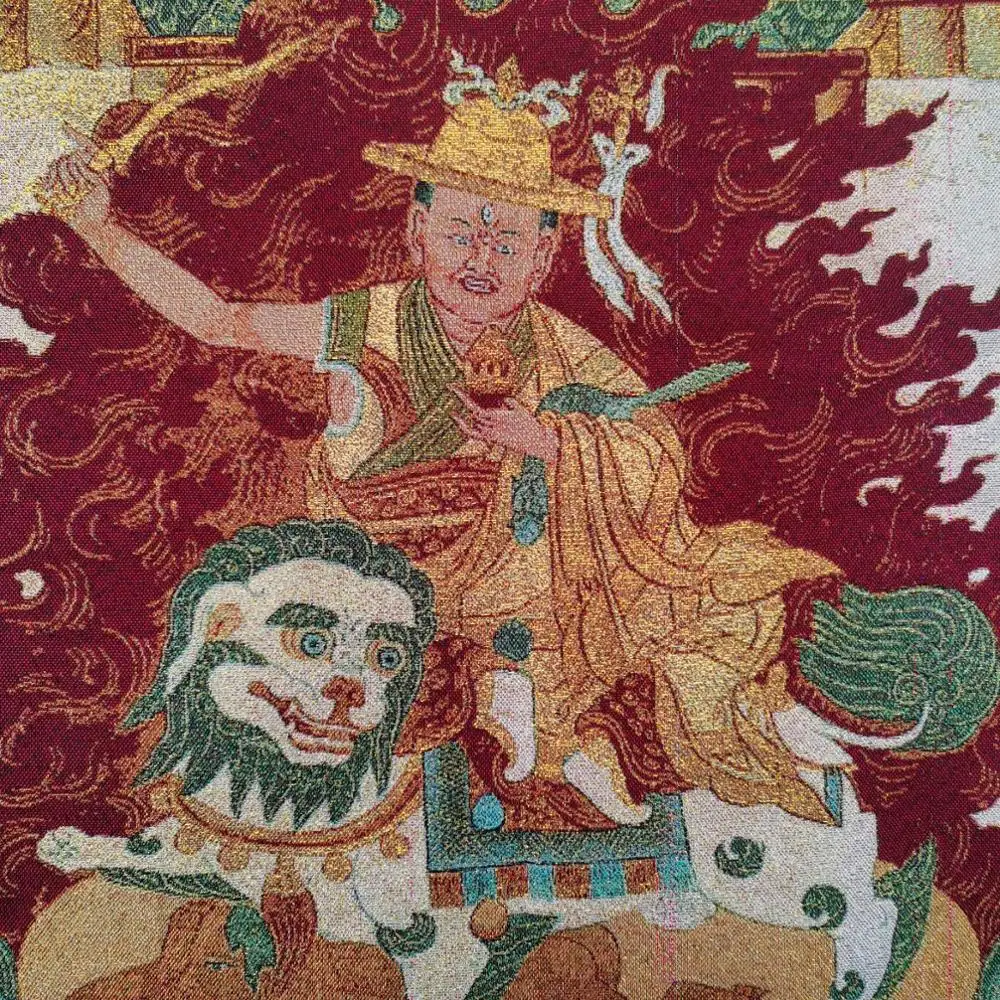 35"Thangka Embroidery Tibetan Buddhism silk Embroidery Nyingma dorje lekpa Protector Dharmapala Thangka Worship Hall Town house 5
