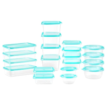 

Hot 20Pcs Food Storage Box Set Fruit Cereal Keeper Refrigerator Organizers Transparent Rectangular Dispenser Kitchen Tools