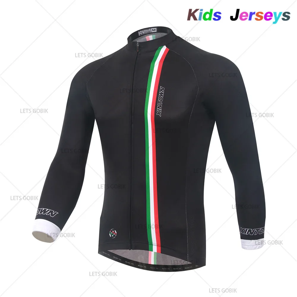 jersey only Детский весенне-осенний комплект одежды для велоспорта, детская одежда для велоспорта, дышащая одежда для велоспорта, комплекты из джерси с длинными рукавами для мальчиков - Цвет: jersey only