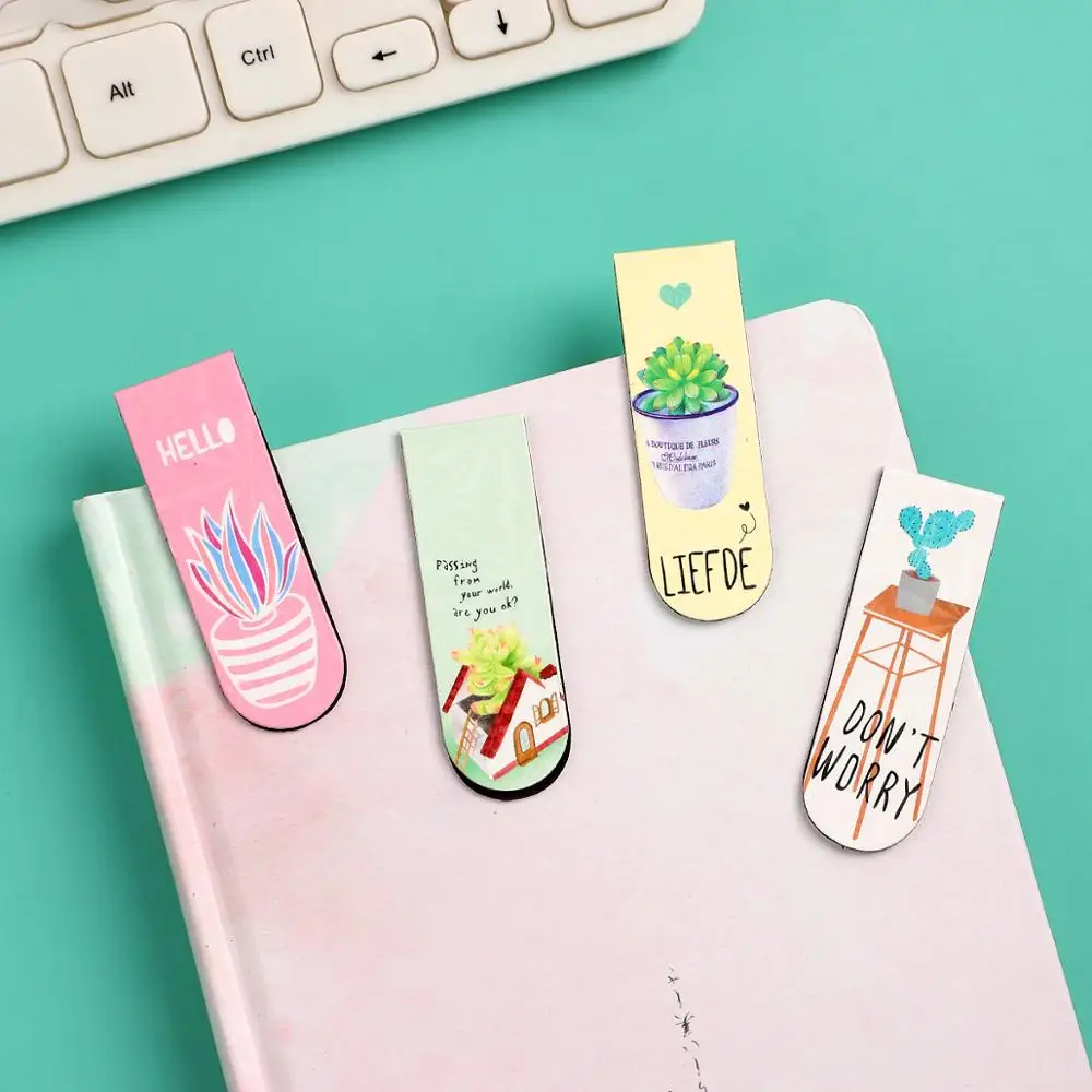 Cute Cartoon magnet bookmark life fresh bookmark creative magnetic Bookmarks For Books kawaii School supplies 6pcs/set