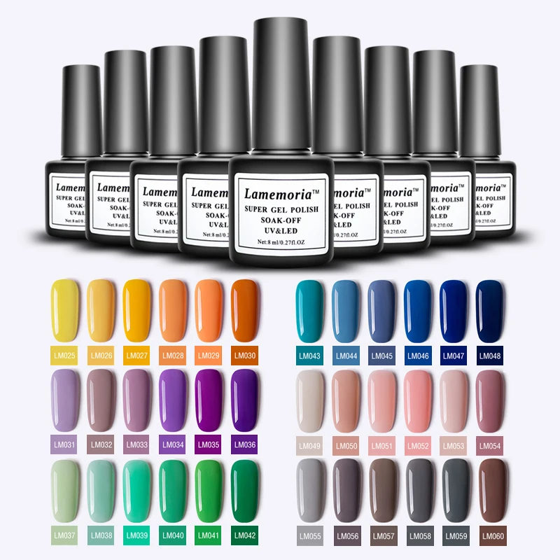 Lamemoria Гель лак для ногтей Art Vernis полуперманентный УФ светодиодный Топ маникюра