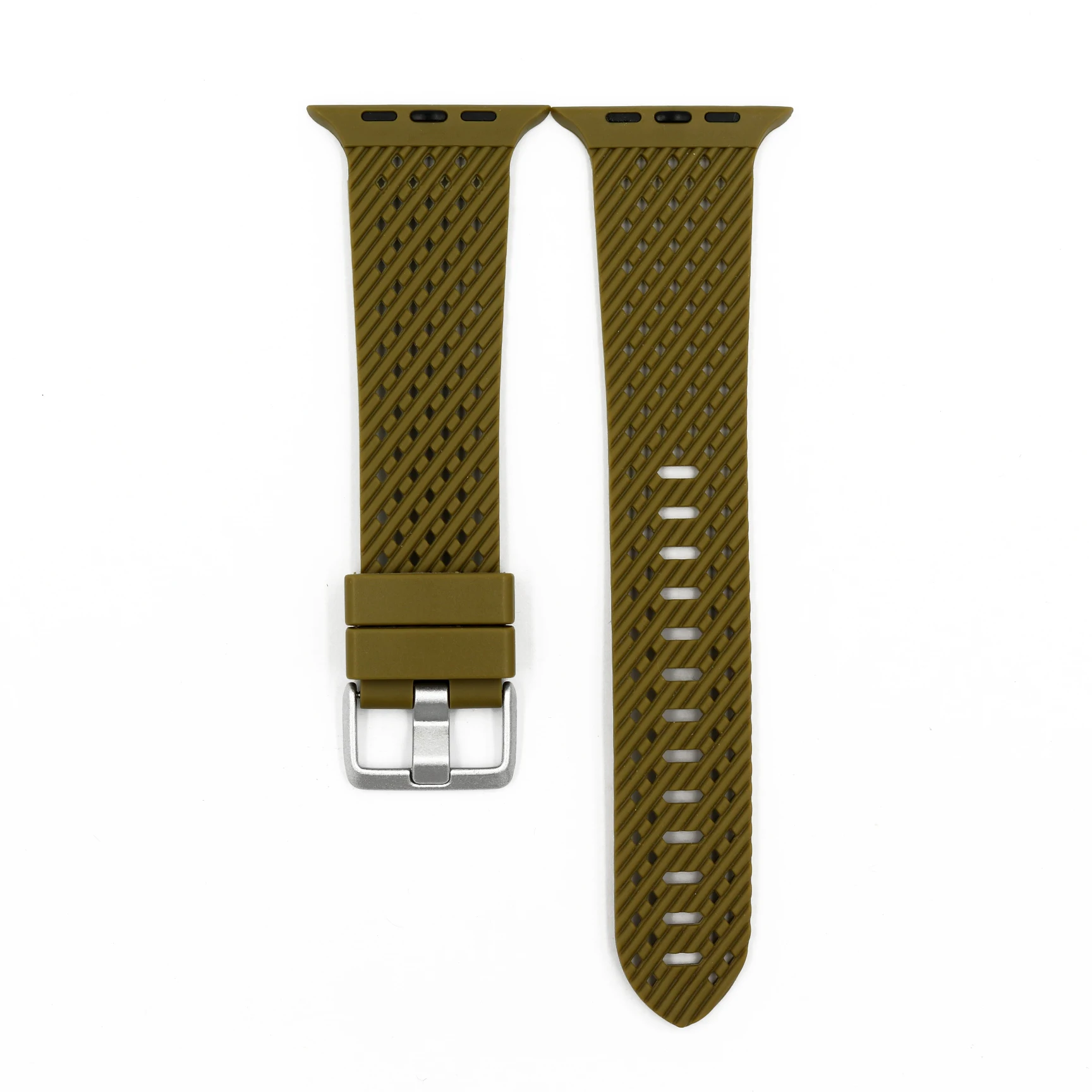 Olive flak URVOI спортивный ремешок для Apple Watch серии 5 4 3 2 1 ремешок для iWatch 40 44 мм Мягкий TPE запястье с дышащим дизайном - Цвет ремешка: Olive flak