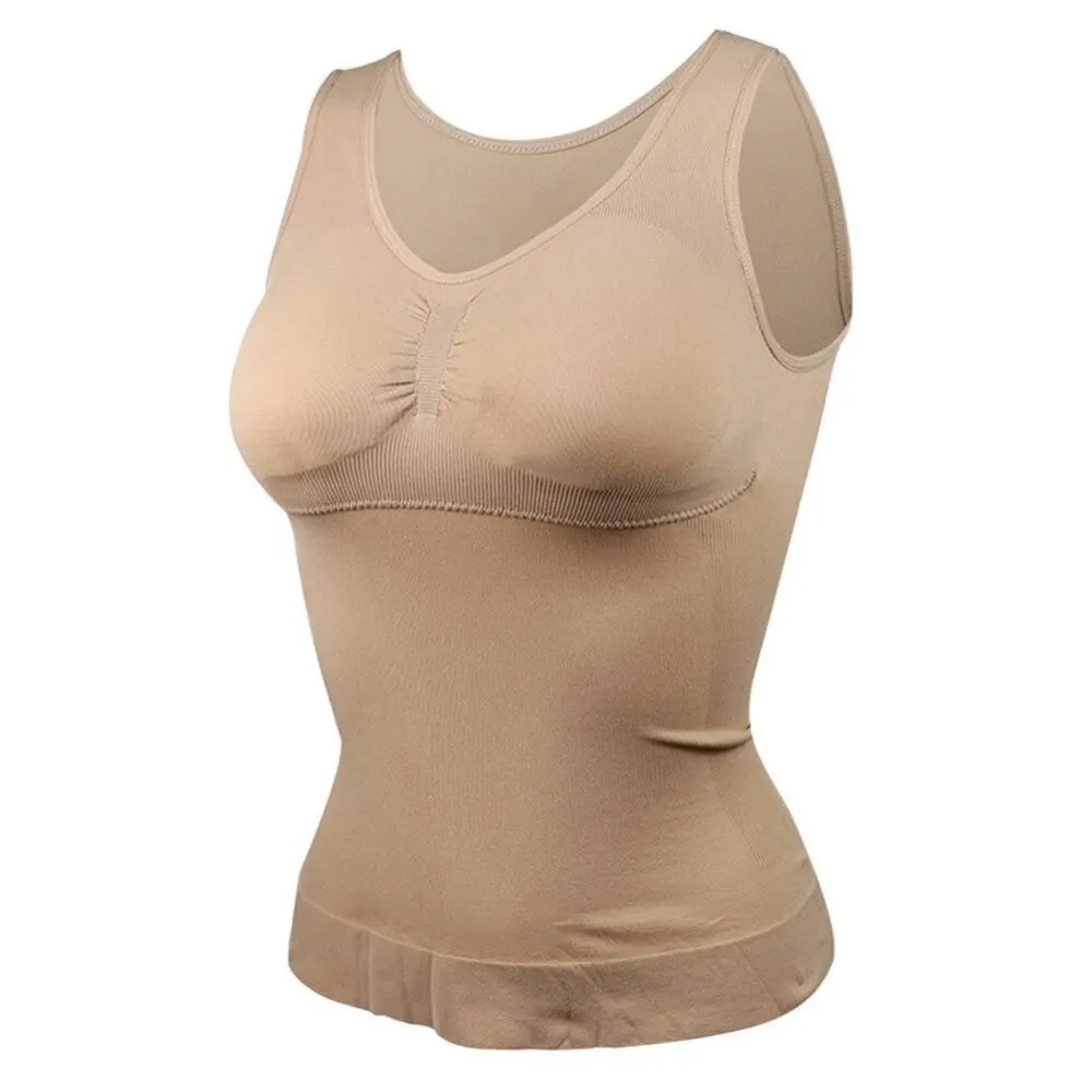 CXZD Plus Size Bra Tank Top Women Body Shaper Removable