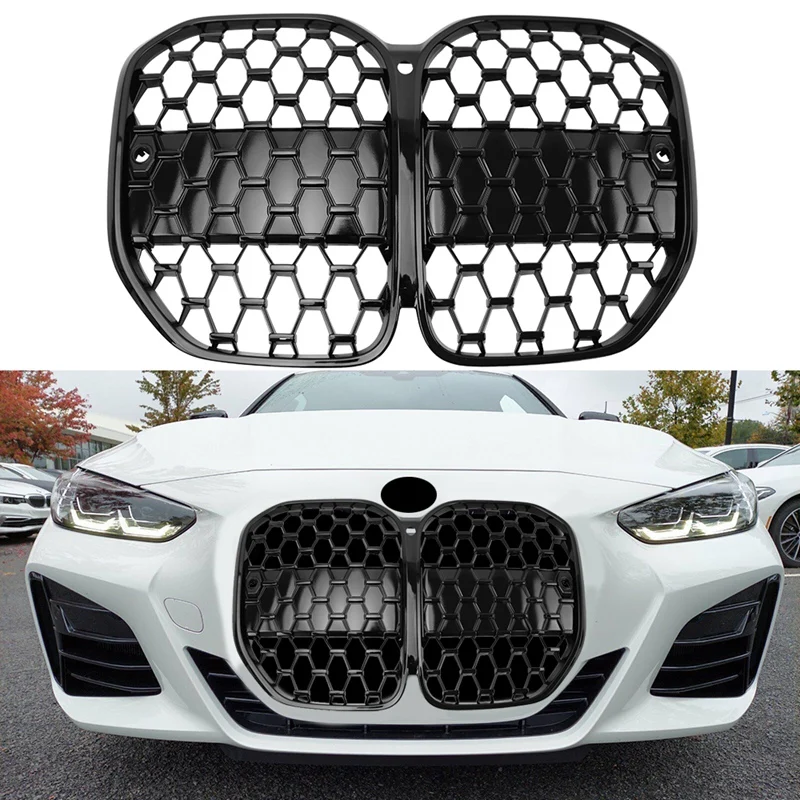 Front Bumper Grill Diamond Kidney Grille Meteor Style for BMW 4 Series