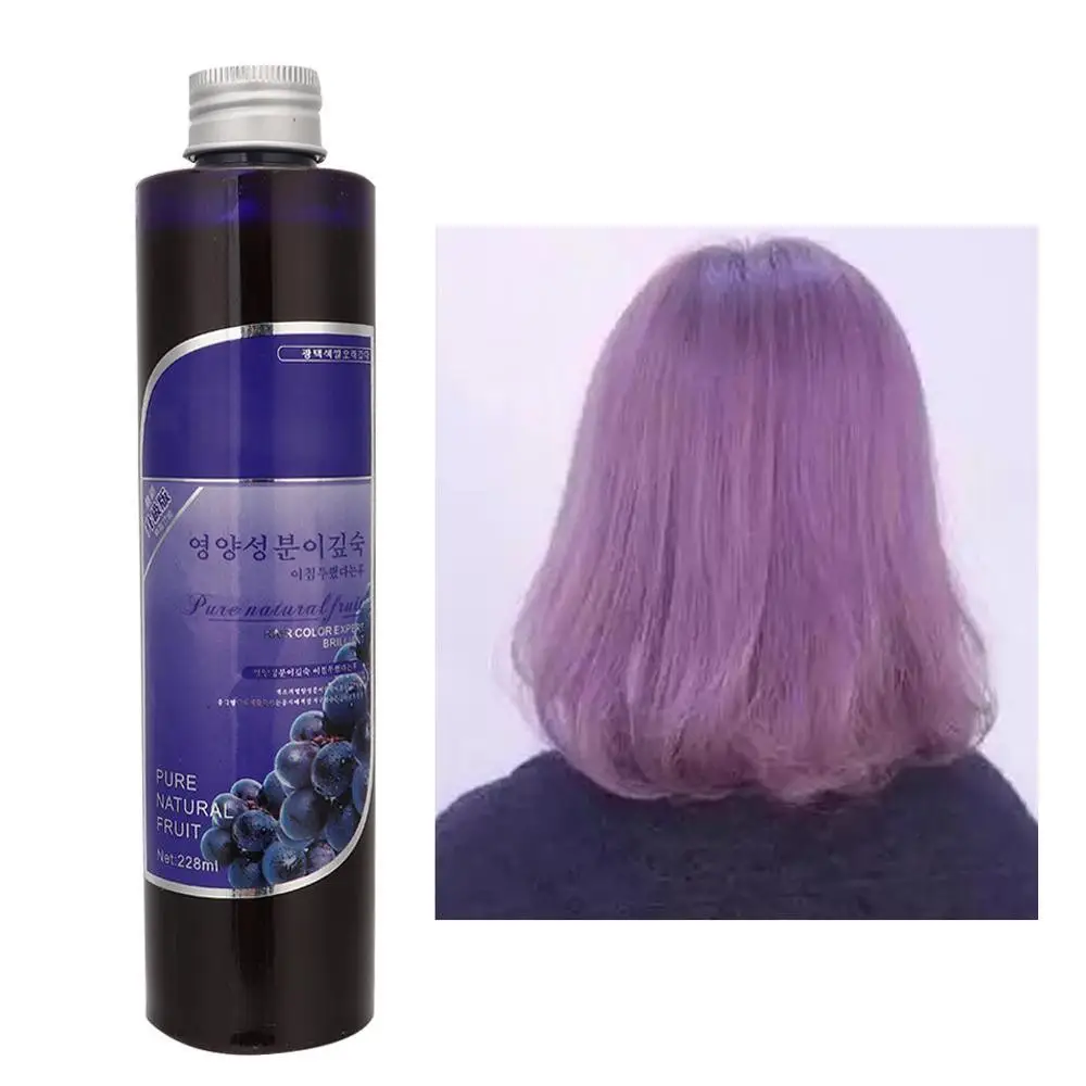 Purple 228 мл Крем-краска для волос, Стойкая питательная краска для волос, крем-краска для волос для салона, уход за волосами, Парикмахерская, салонная краска, цветной крем - Цвет: Purple