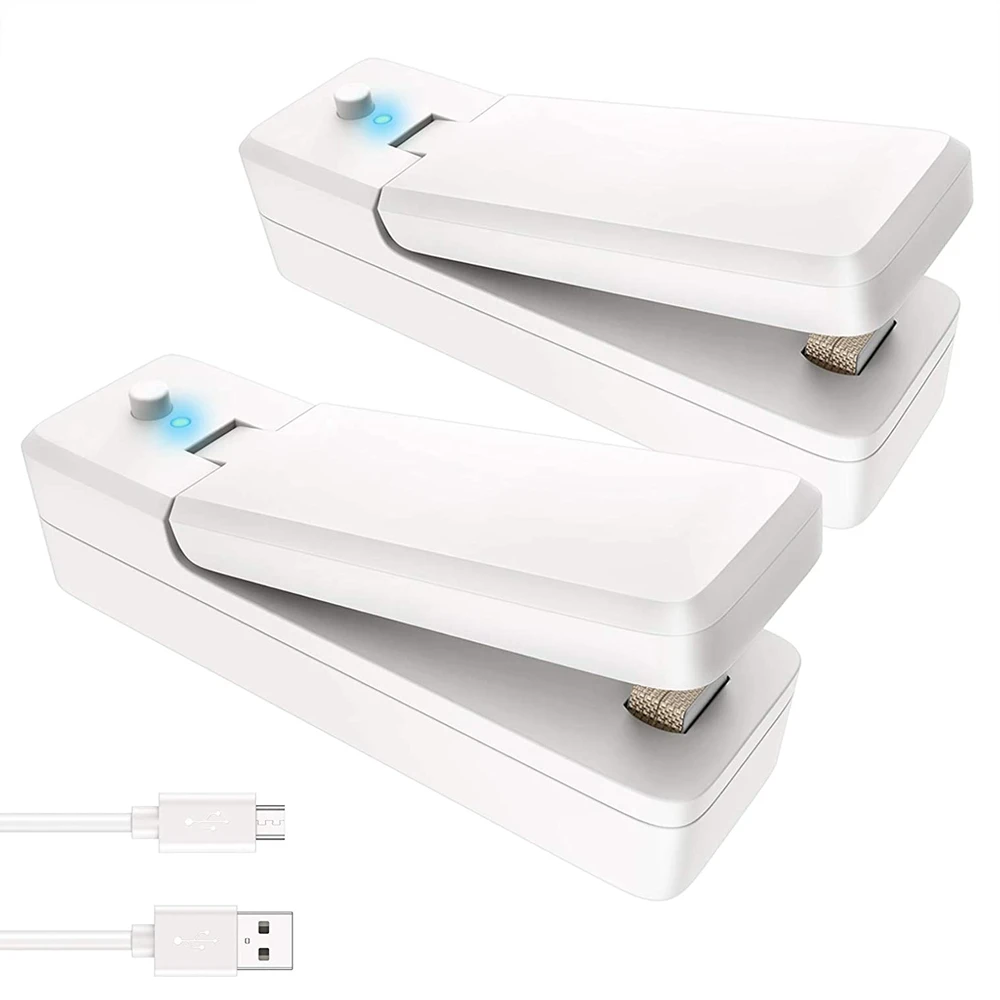 New Mini Bag Sealer 2in1 Portable Heat Sealers Rechargeable Handheld Vacuum Heat Sealers
