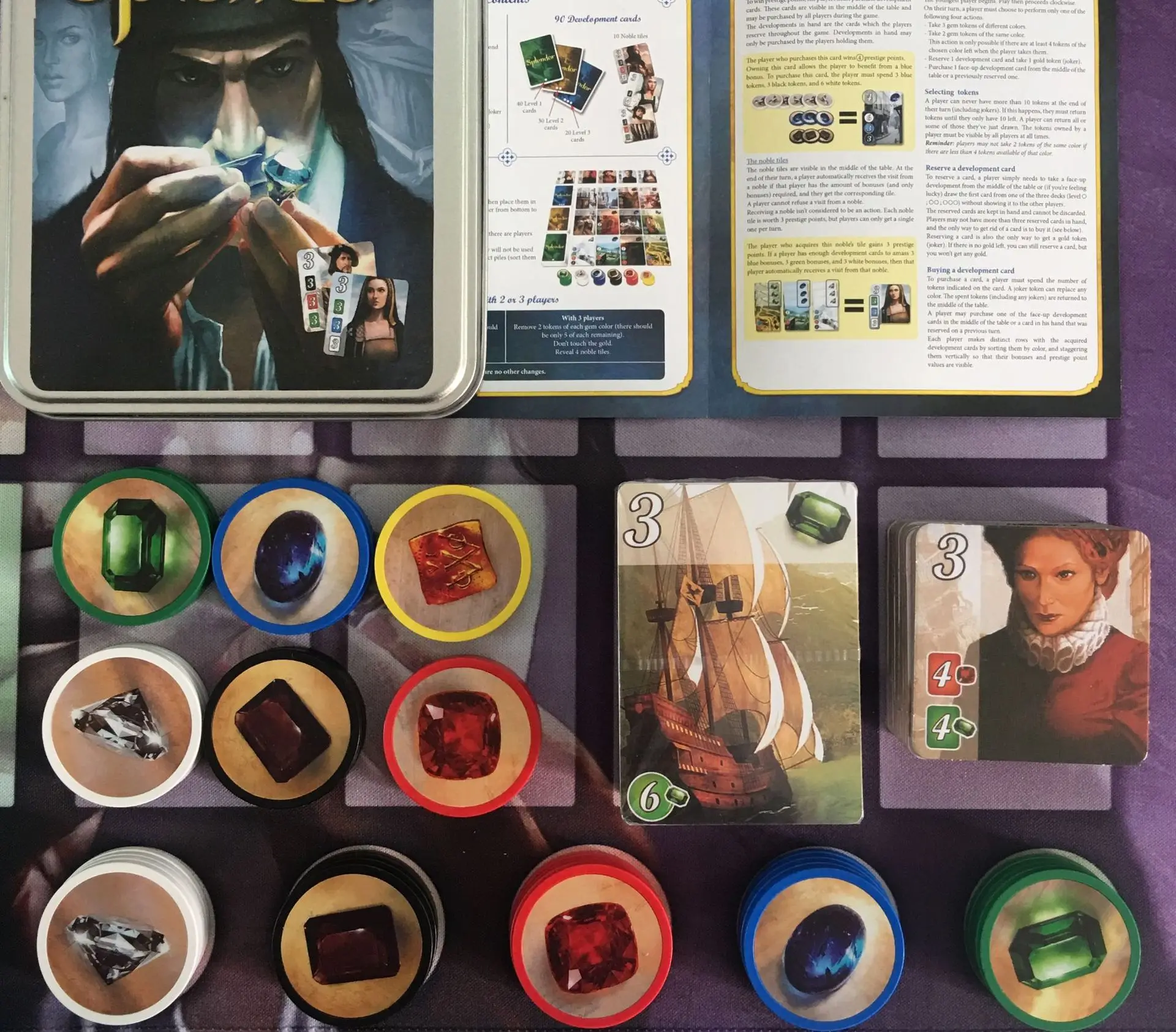 

New Board Game full English version with metal Box Spot card game Custom portable plastic chip version