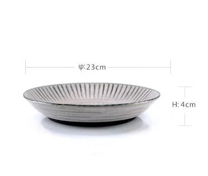 23 cm Plate NIMITIME японский стиль керамическая посуда блюдо в стиле вестерн еда блюдо для стейков домашний фруктовый салат обеденная тарелка, столовая посуда - Цвет: 23 cm Plate