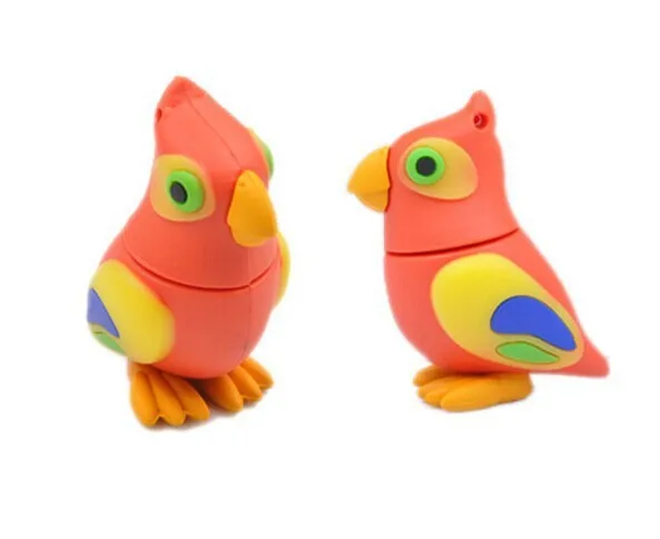JASTER USB flash drive cute cartoon colorful bird U disk mini pen drive cute firebird pen drive 4GB 8GB 16GB 32GB 64GB pendrive