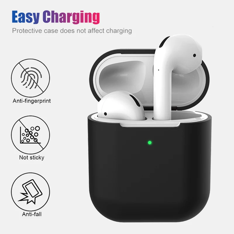 Мини Мягкий силиконовый чехол для Apple Airpods противоударный гарнитура AirPods s