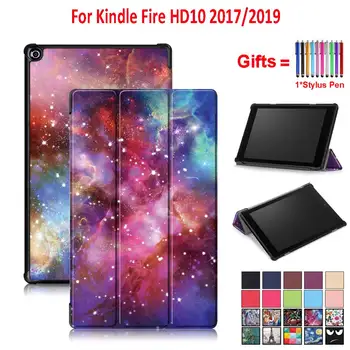 

Case for Kindle Fire HD 10 2019 2017 Cover Slim Flip Stand Magnetic Table Case Fundas
