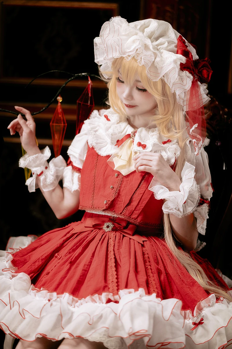 

[STOCK] Anime Touhou Project Flandre Lolita Dress Limited Edition Uniform Cosplay Costume Women Halloween Free Shipping 2020 New