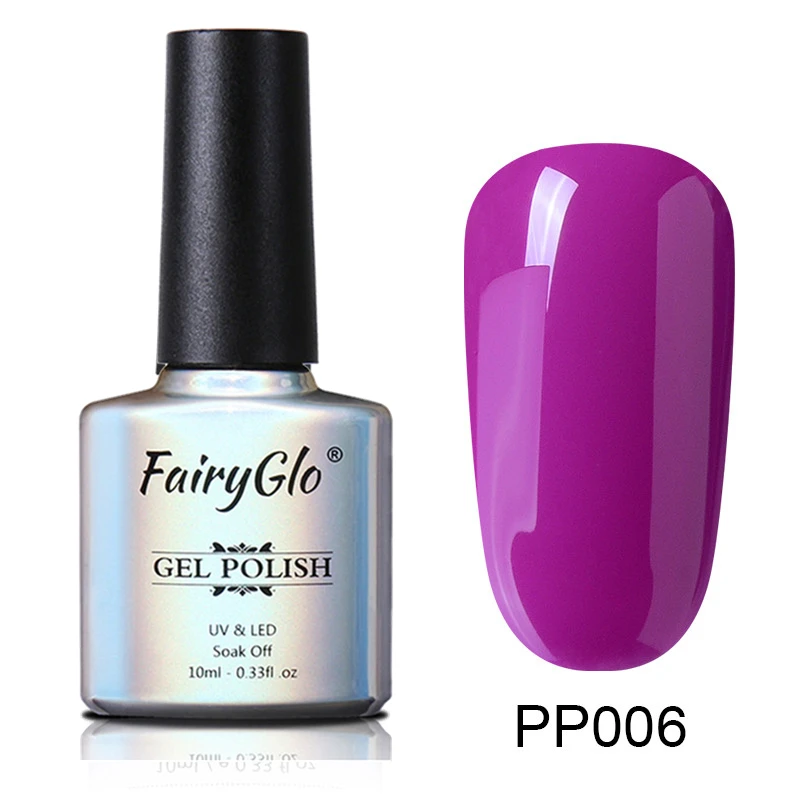 FairyGlo 10 мл телесный Цветной Гель-лак для ногтей, замачиваемый, винно-красная, синяя серия, Гибридный Гель-лак для ногтей, УФ светодиодный Гель-лак для ногтей - Цвет: PP006