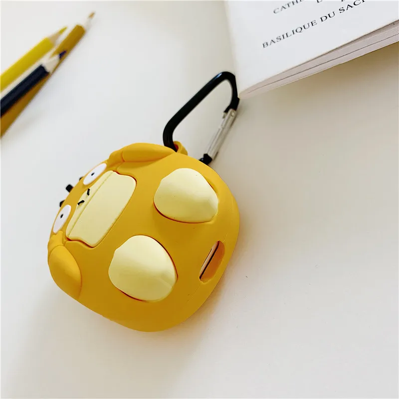 3D Милый Забавный мультфильм Snorlax Psyduck наушники крышка для Apple беспроводной Bluetooth гарнитура Airpods Силиконовые чехлы Funda