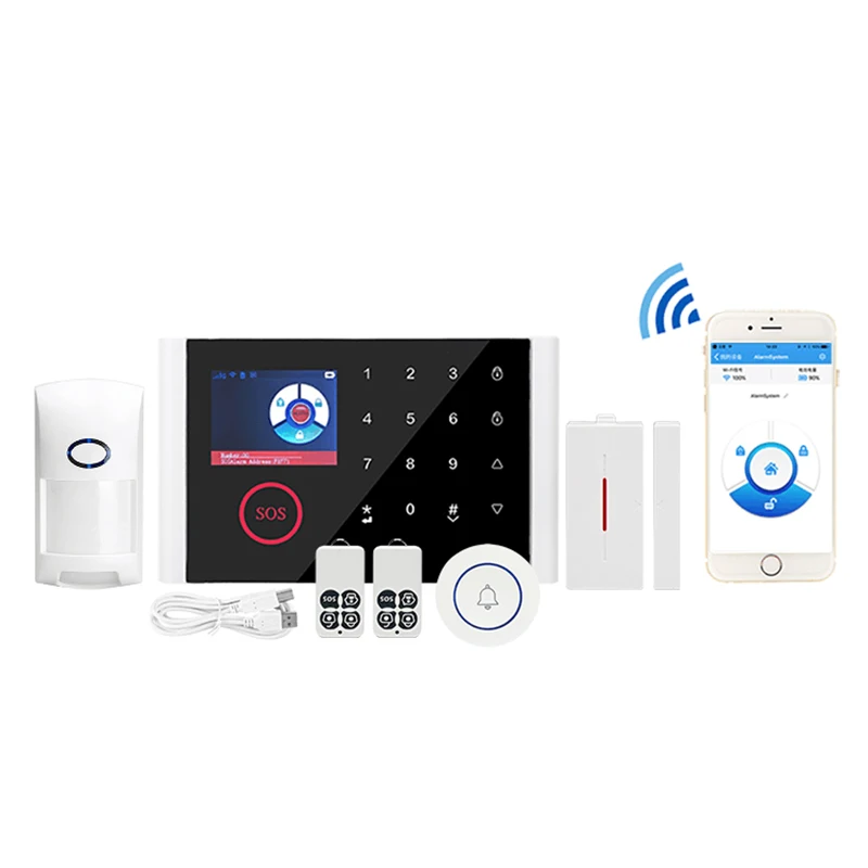 Смарт система охранной сигнализации Smart Life Wifi GSM GPRS клавиатура Беспроводной