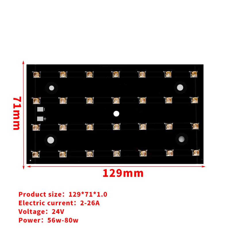 3535 led uv 365, 400, 365, 380 нм с алюминиевой пластиной
