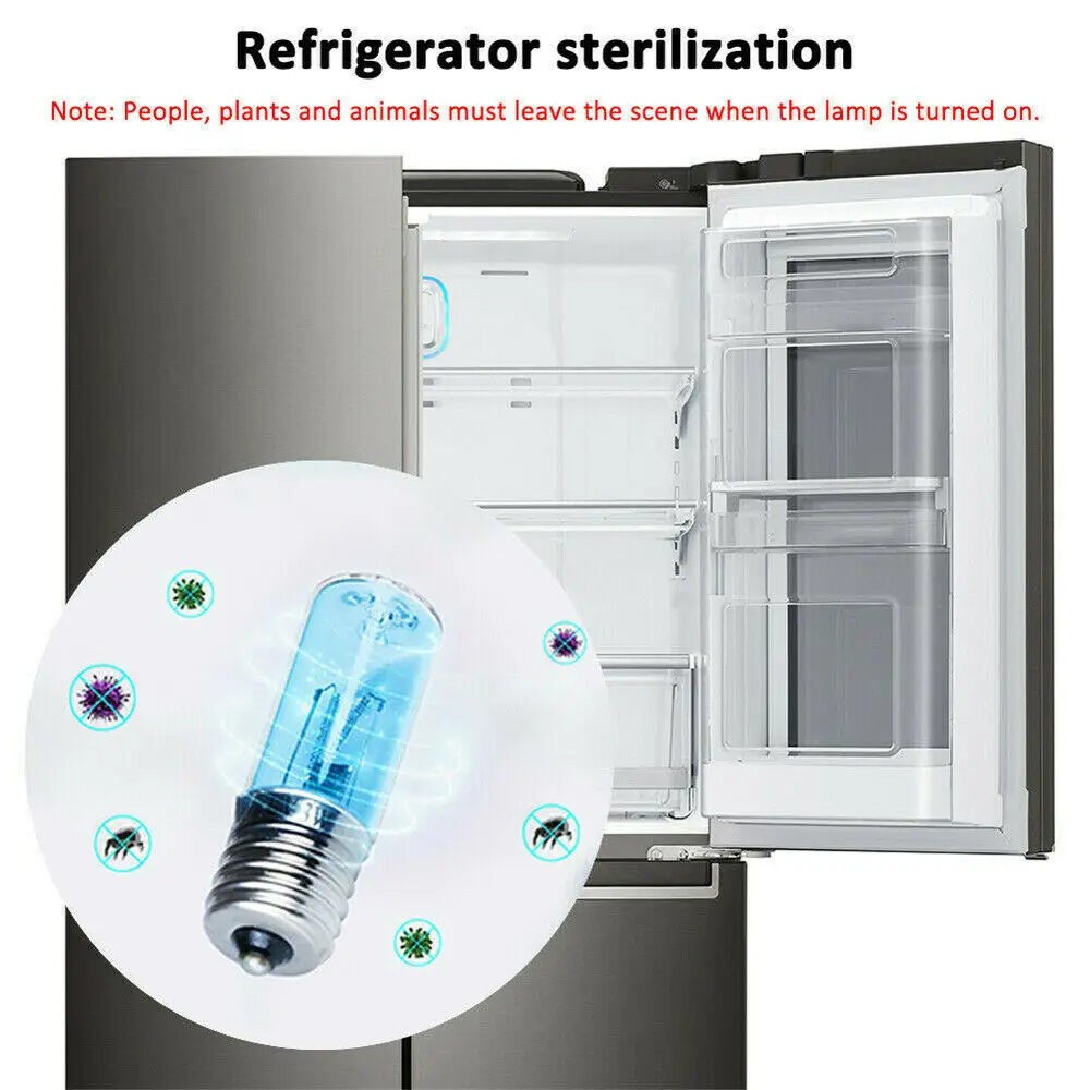 10V E17 UVC Ultraviolet UV Light Tube Bulb 3W Disinfection Lamp LED Ozone Sterilization Mites Cabinets Light Quartz Lamp Bulb