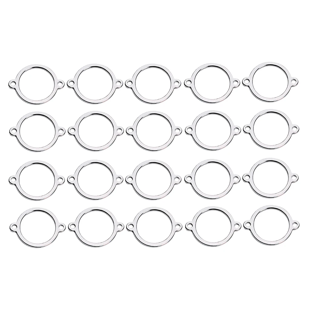 

20Pcs Round Circles Charm Connectors for Craft Bracelets Making Jewelry Making Bulk