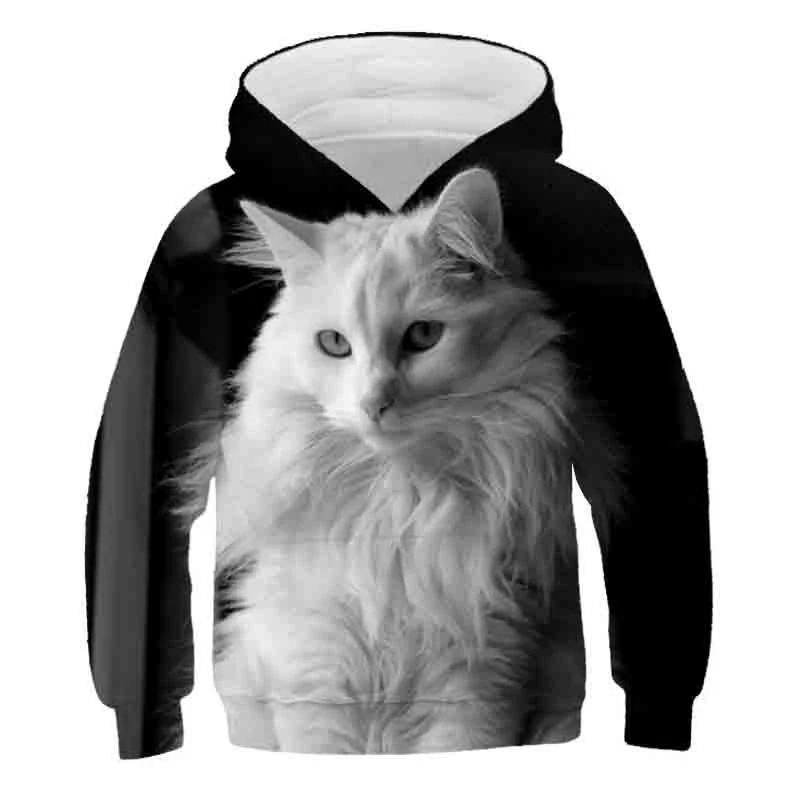 hoodie kid Girls Clothes Spring Summer Casual Boys Clothing Funny Cute Cat 3D Print Long Sleeve Sweatshirt Kids Children Fashion Tops baby hooded shirt