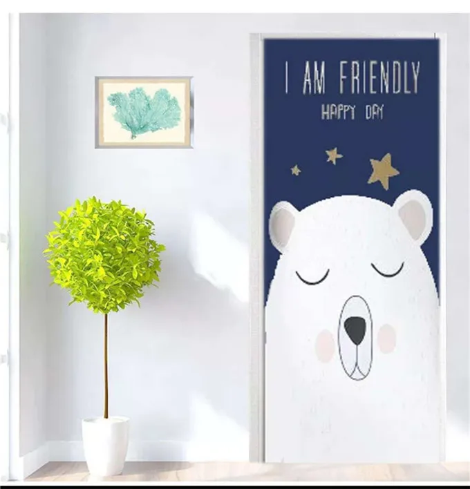 SD024 Классические европейские двери наклейки для гостиной DIY самоклеющиеся обои для двери из ПВХ водонепроницаемые обновленные наклейки Искусство домашний декор - Цвет: SD024