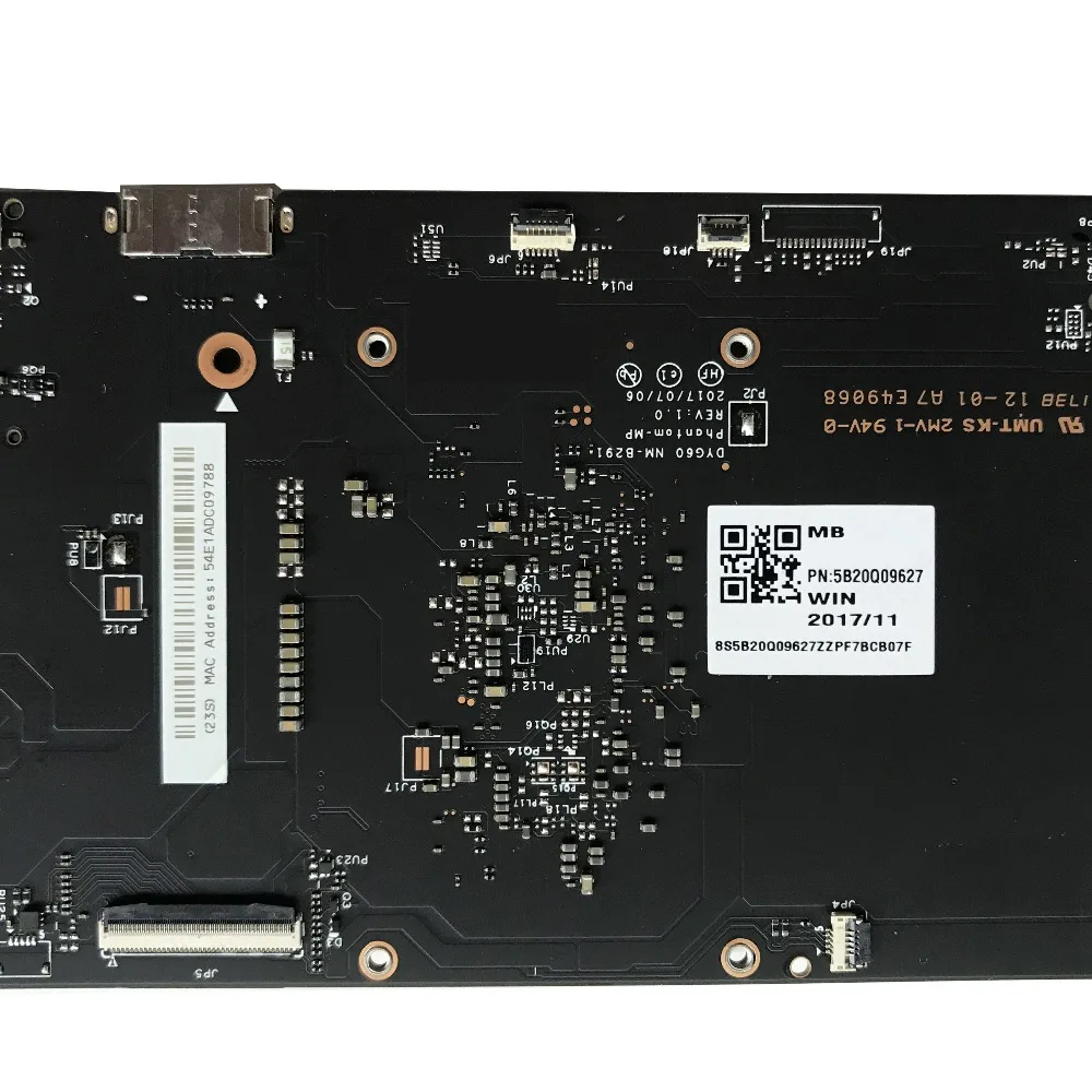 Для lenovo Йога 920-13IKB Материнская плата ноутбука 5B20Q09627 DYG60 NM-B291 SR3LC I7-8550U 8 Гб Оперативная память