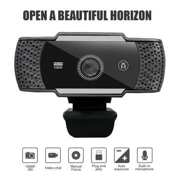 

1080P HD Webcam Mini Computer PC Web Camera 2 Million Pixels Webcam for Live Broadcast Video Conference Work Home Office Z0424