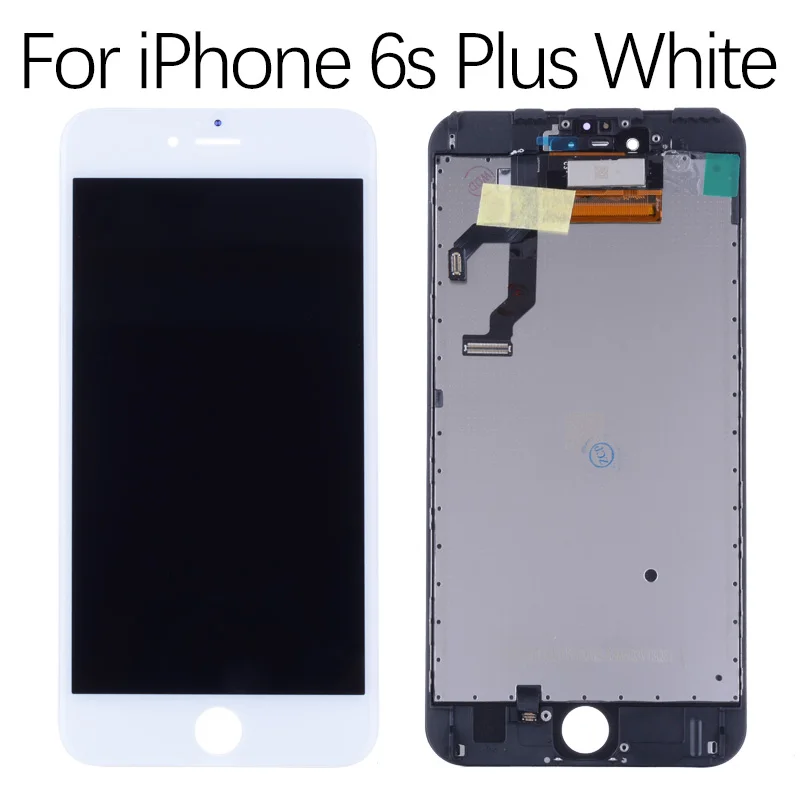 AAA OEM Дисплей для iPhone 6 6S 6 Plus 6S Plus LCD в сборе с тачскрином на рамке черный белый - Цвет: White 6S Plus