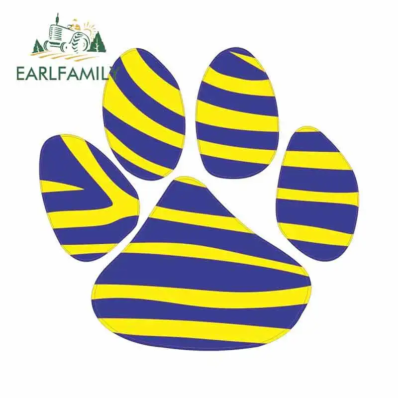 EARLFAMILY 13 см x 12 4 для синего желтого цвета с принтом лап Мультяшные наклейки