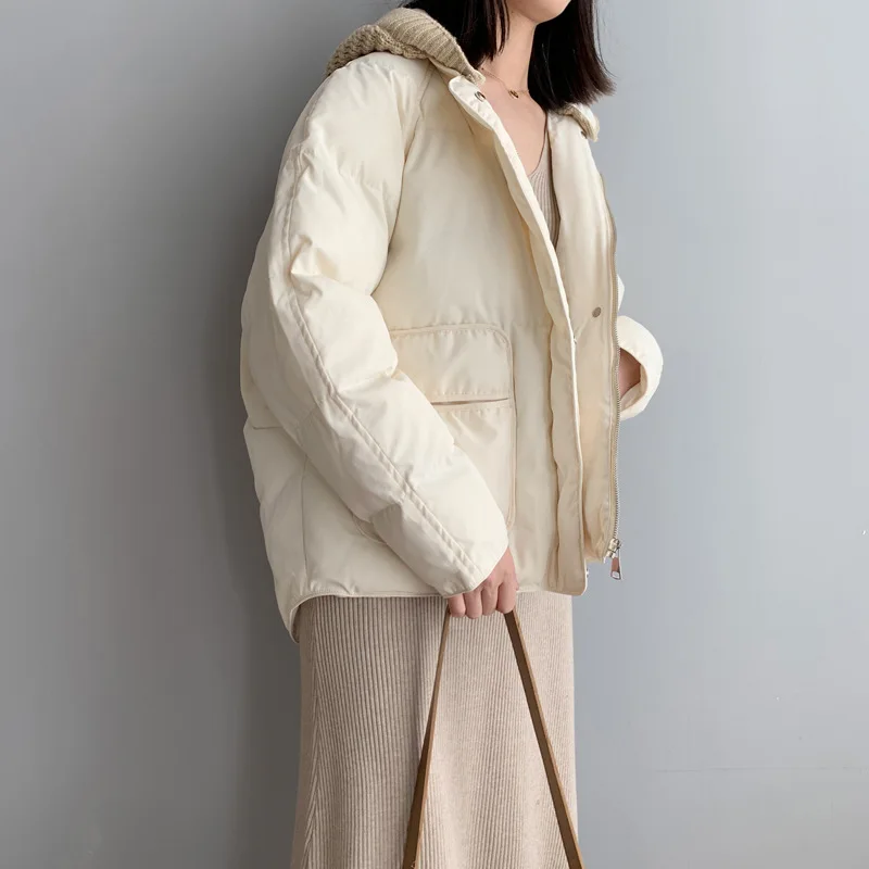 Winter Jacket women Womens Parkas Thicken Outerwear solid hooded Coats Short Female Slim Cotton padded basic tops