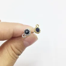 Eruifa/Лидер продаж, 10 шт., 6 мм, черная Серьга на основе страз, цинковый сплав, женские оптовые ювелирные изделия, ручная работа