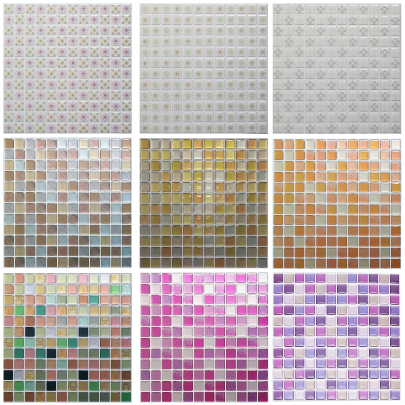 Мозаичная настенная плитка пилинг и палка самоклеющиеся задний брызг DIY Кухня