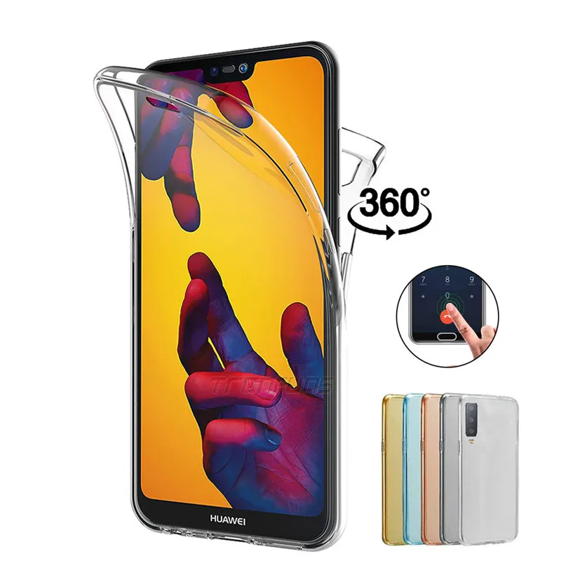 

Double Silicone Case For Huawei 10i 20i 8 10 20 Lite Soft TPU Case For Huawei Honor 8A 8S 360 Full Body Cover Fundas Coque Capa
