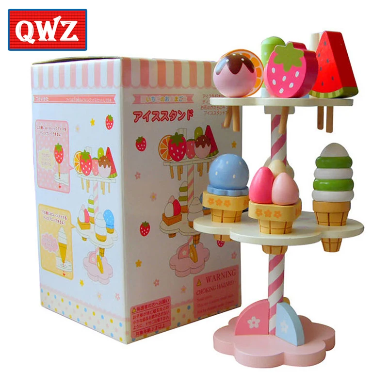 Деревянная модель QWZ мини-мороженое конфеты домик развивающие игрушки кухонные