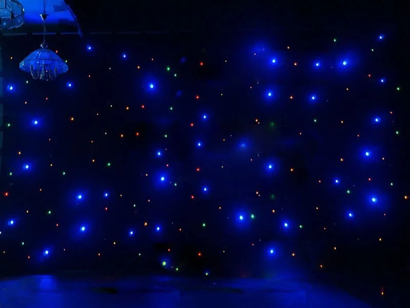

Starry Fabric Led Starry Sky Curtain LED Curtain Starlight Cloth Stage Wedding Background Cloth Lighting