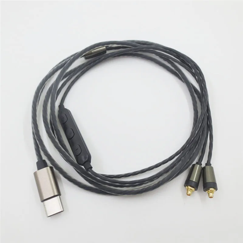 Замена аудио кабель для SHURE SE215 SE535 UE900 наушники микрофон Регулятор громкости TYPE-C MMCX 23 AugT0