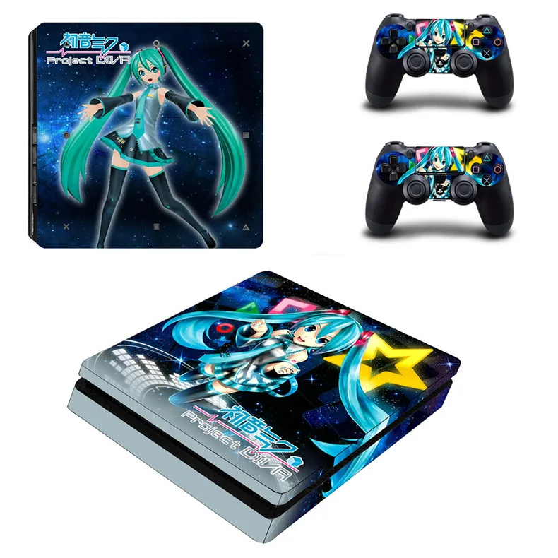 Hatsune Miku PS4 Slim sticker s PS 4 Play station 4 Slim Skin sticker Pegatinas для playstation 4 Slim консоль и контроллер