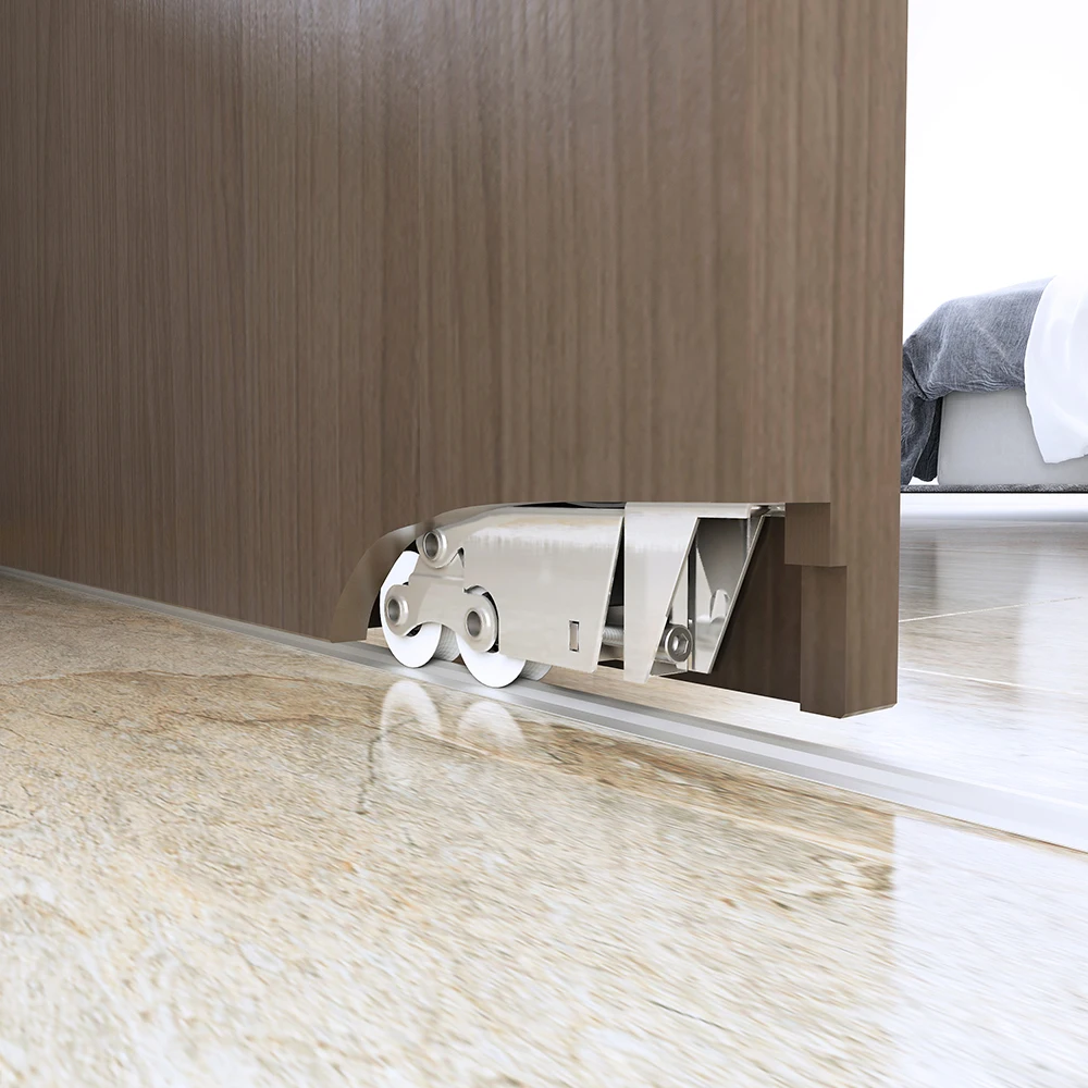 Concealed Sliding Barn Door Hardware Soft Closing Interior Wall Mount