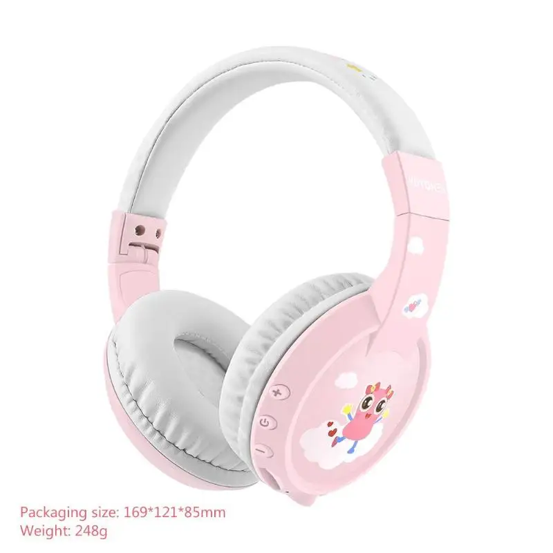 VT02 Bluetooth складная гарнитура для chilidren беспроводные двусторонние стерео наушники Мультяшные интеллектуальные звукопоглощающие наушники